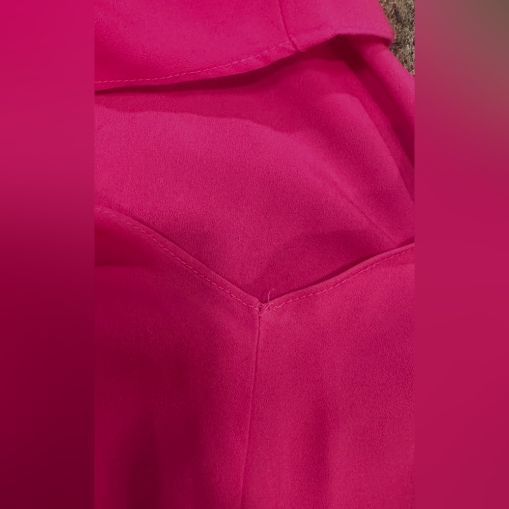Tacera Sleeveless V Neck Shift Dress Hot Pink Relaxed Fit Womens Size Medium - Picture 14 of 14